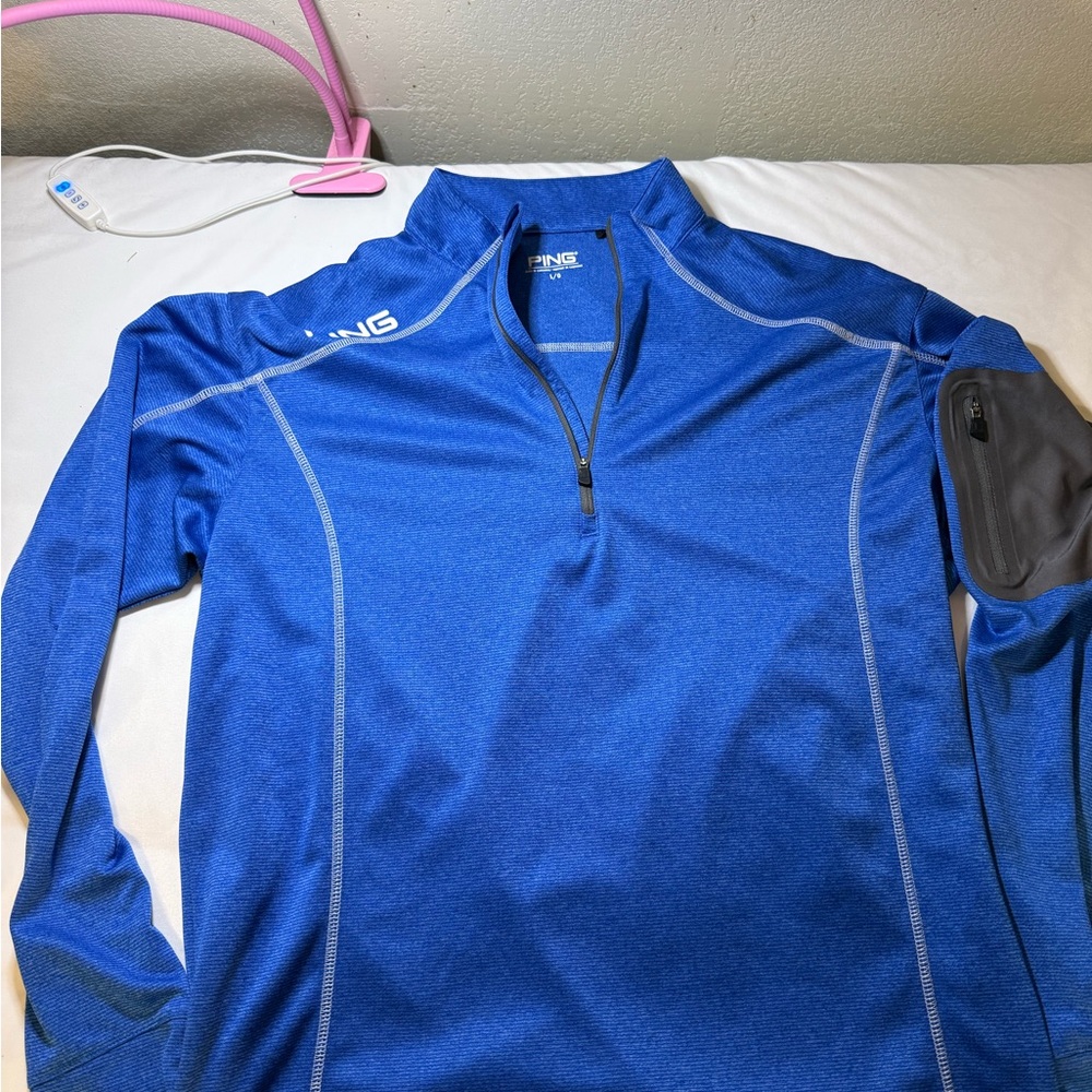Ping Blue And Gray Performance Pullover - image 1